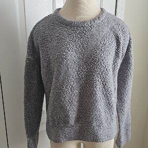 Cozy Gray Sweater, Sherpa. Oversized Small. By HARPER.